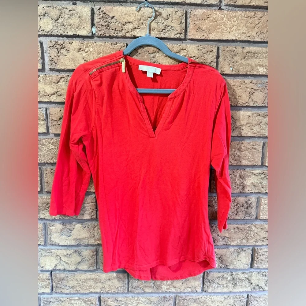 4/$25 • Michael by Michael Kors Zip Detail Top - Picture 1 of 3